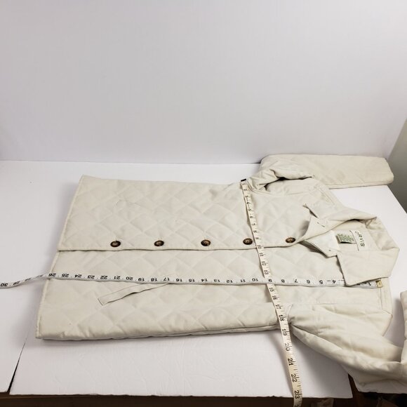Orvis XSP Cream Off White Quilted Jacket Womens Hunter Sport Field Petite Coat - Picture 11 of 15